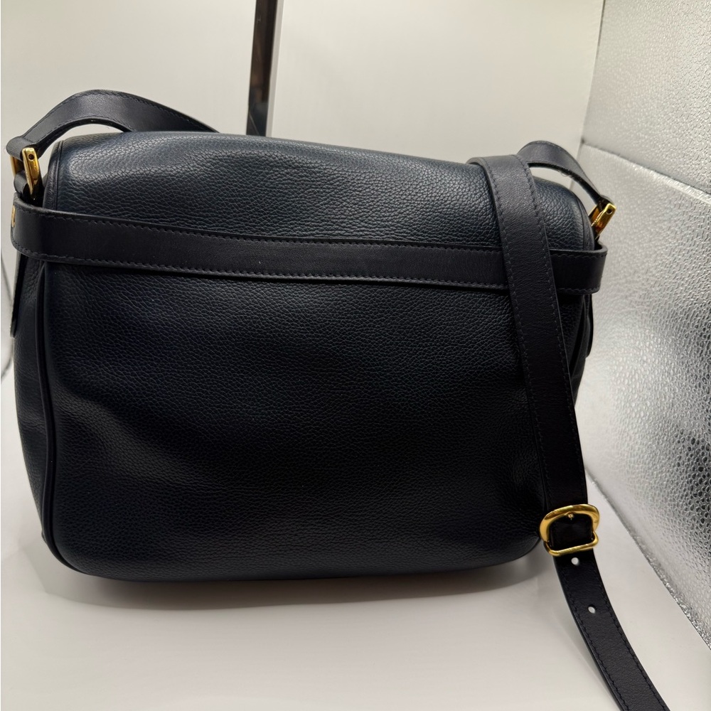 Gucci vintage Navy Blue Leather Crossbody Bag - Picture 2 of 12
